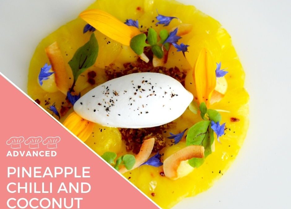 Recipe – Pineapple Carpaccio, chilli, lime and coconut