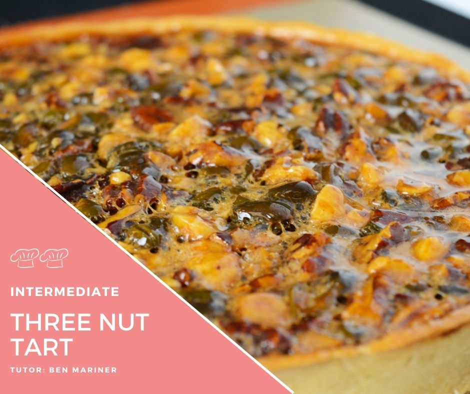 Recipe – Three nut tart with clotted cream icecream
