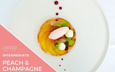 Recipe – Champagne jelly, peach and raspberry