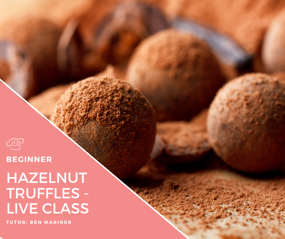 Caramel hazelnuts and chocolate truffles