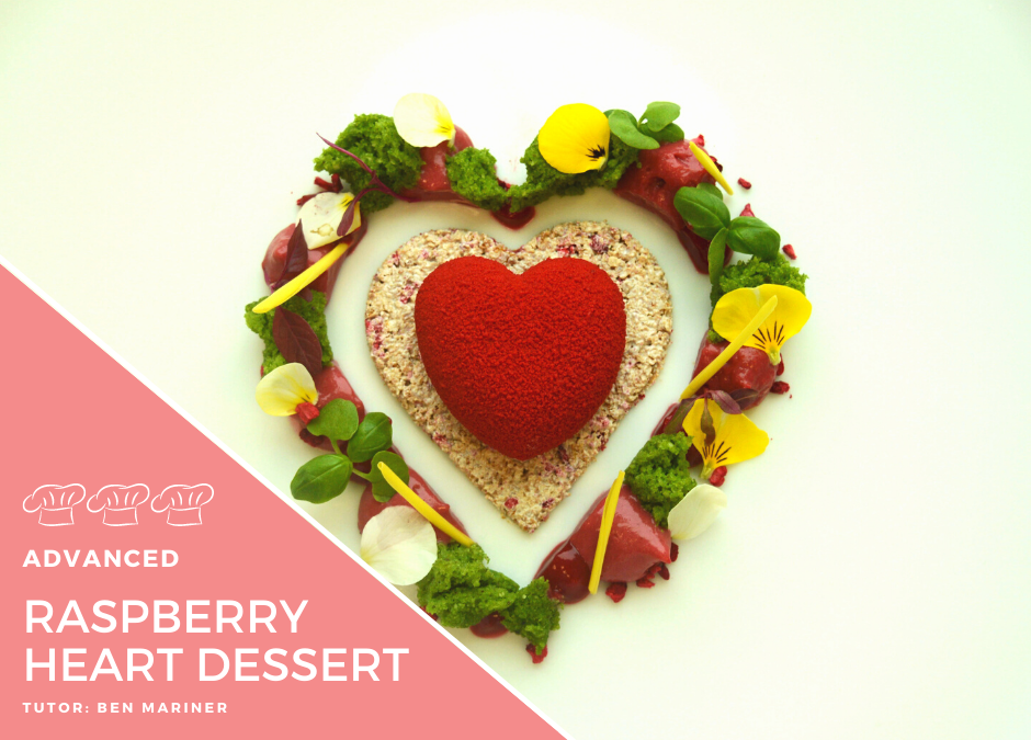 Raspberry Heart Dessert