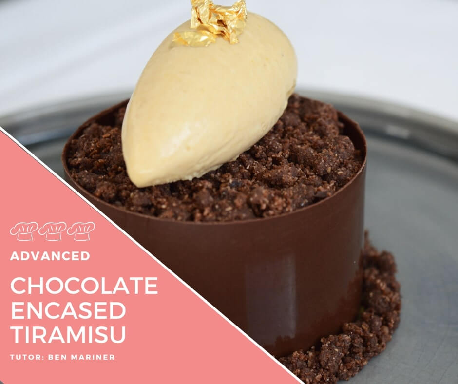 Chocolate encased tiramisu